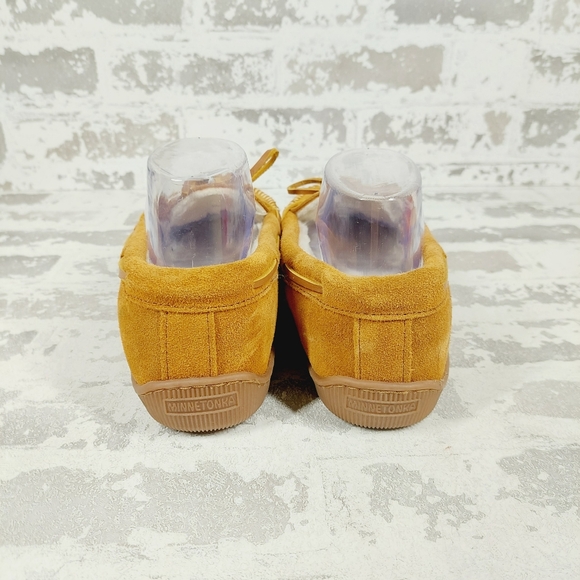 New Minnetonka Men's Suede Brown Softsole Driving Comfort Mocassins i559 - Picture 9 of 12